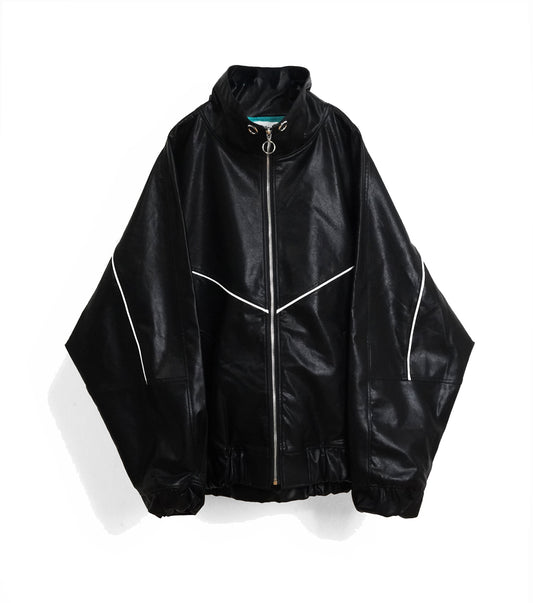 【25AW先行予約】SYNTH-LETHER PIPING JACKET