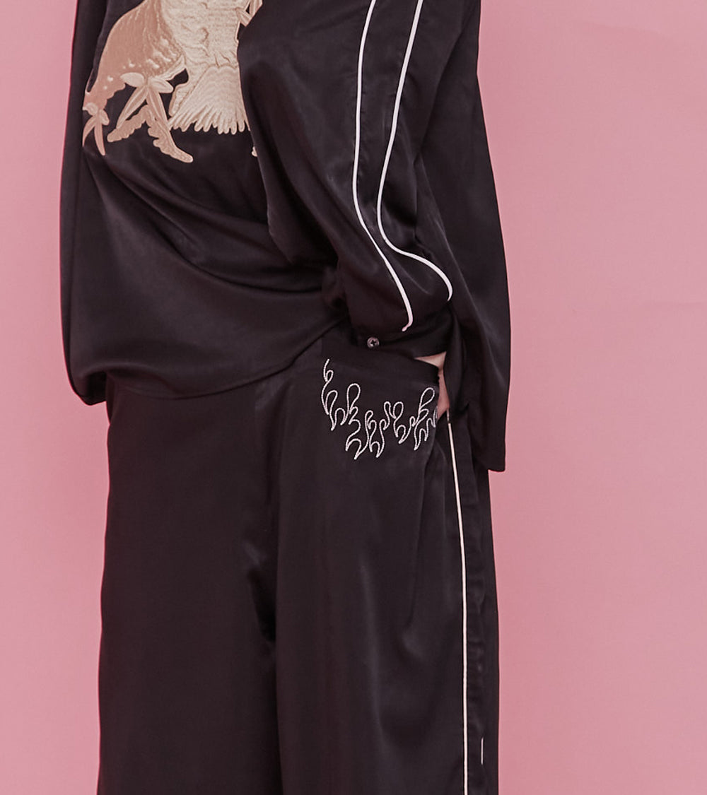 SATAIN WIDE LOUNGE PANTS – seesew