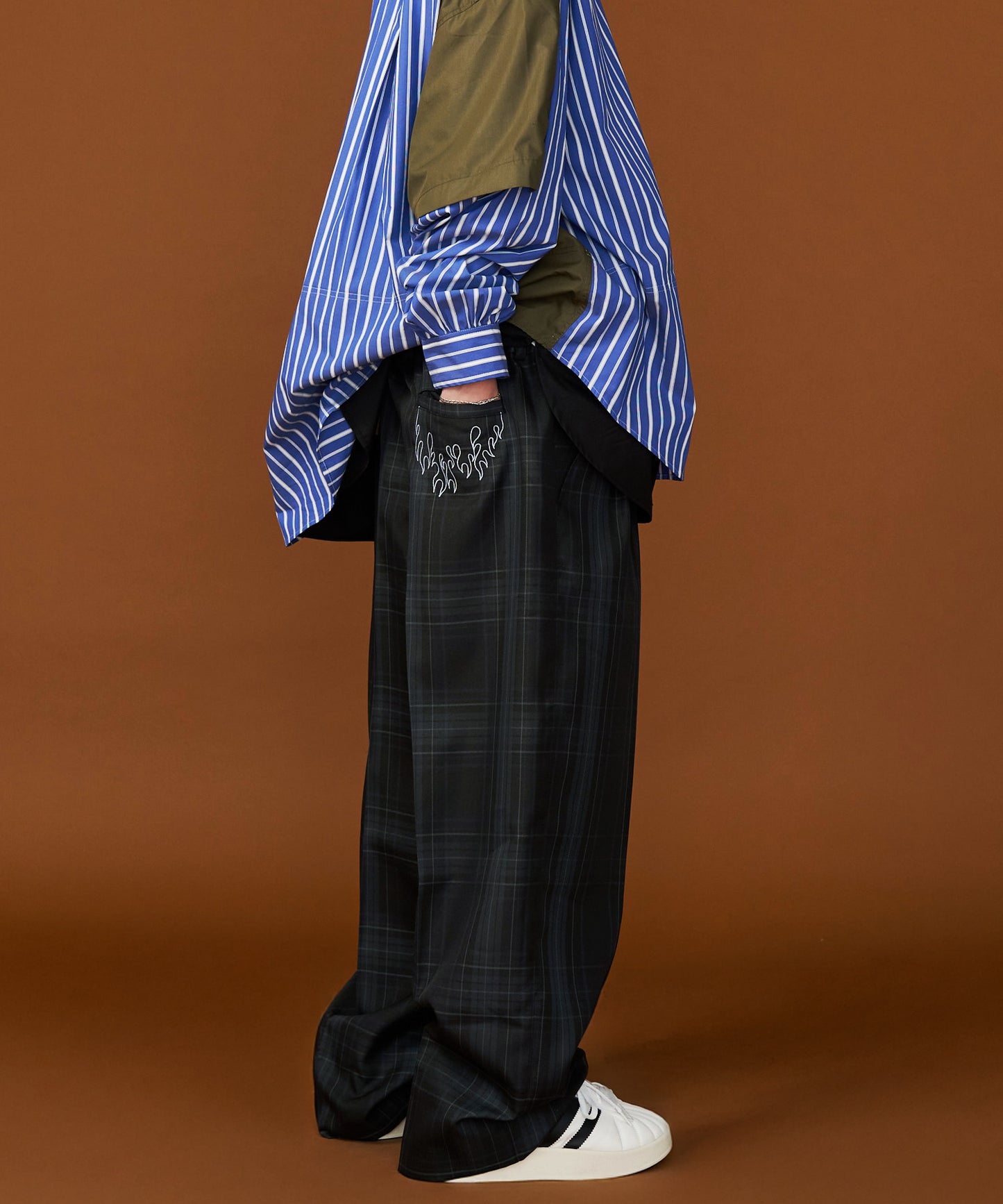 【予約商品】CHECK WIDE SLACKS