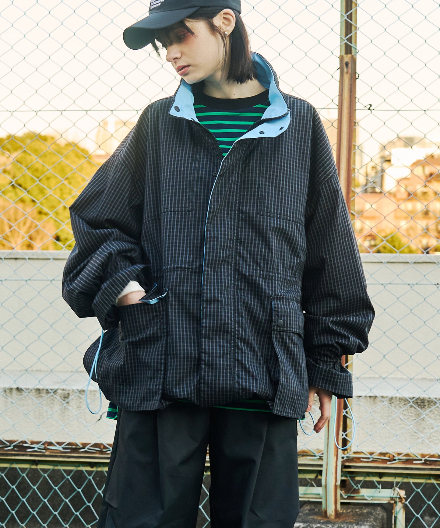 【予約商品】CORD DESIGN CHECK BLOUSON