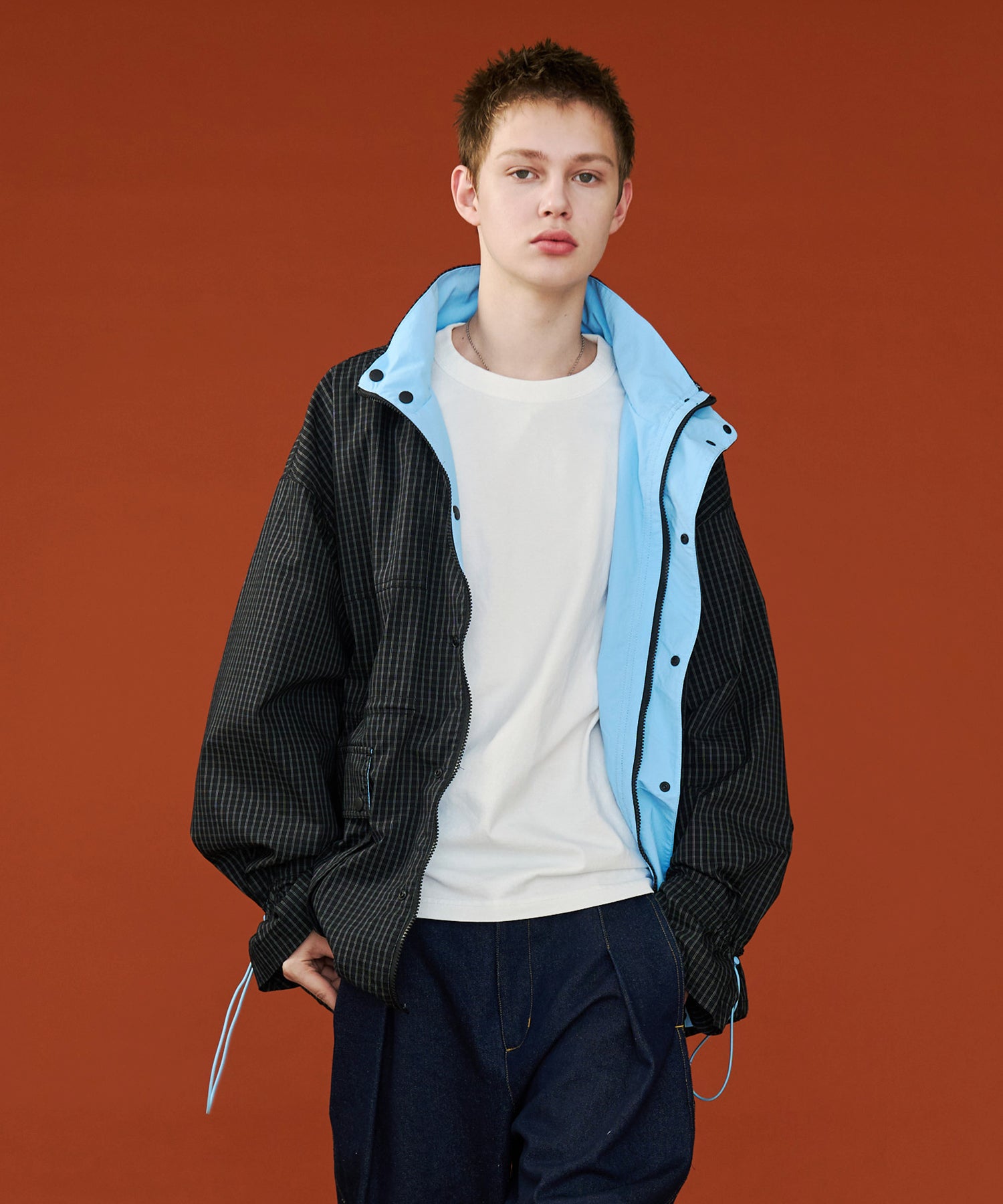 CORD DESIGN CHECK BLOUSON – seesew