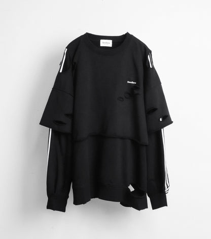 【25AW先行予約】LAYERD DAMAGE SWEAT