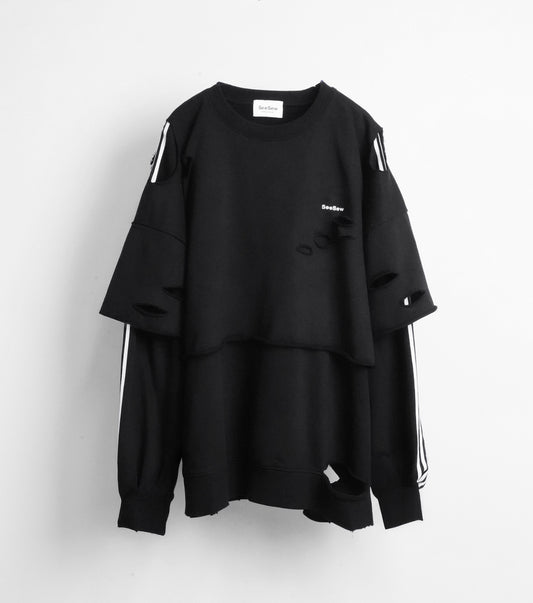【25AW先行予約】LAYERD DAMAGE SWEAT