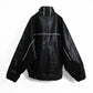 【25AW先行予約】SYNTH-LETHER PIPING JACKET