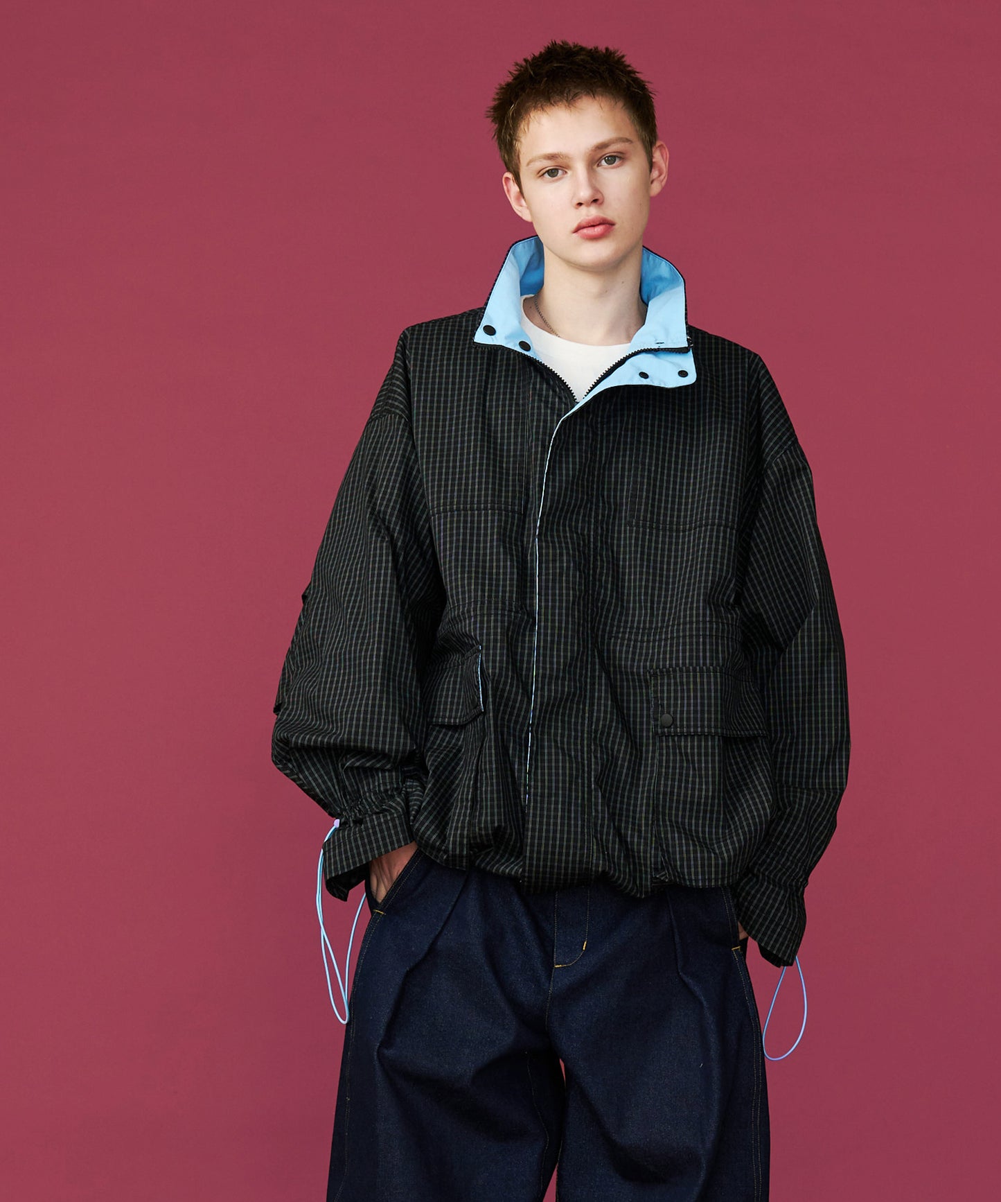 【予約商品】CORD DESIGN CHECK BLOUSON