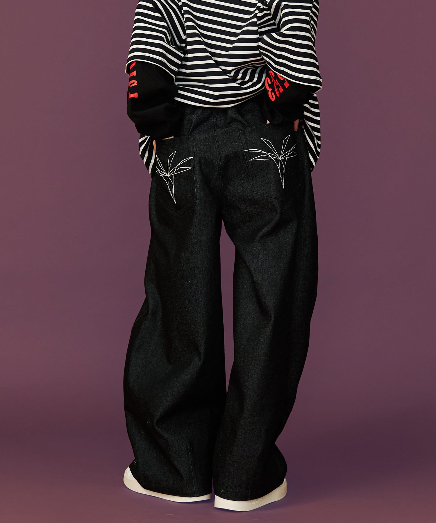 DENIM CURVE PANTS – seesew