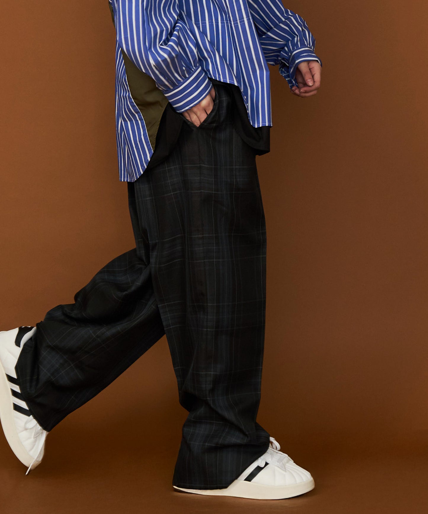 【予約商品】CHECK WIDE SLACKS