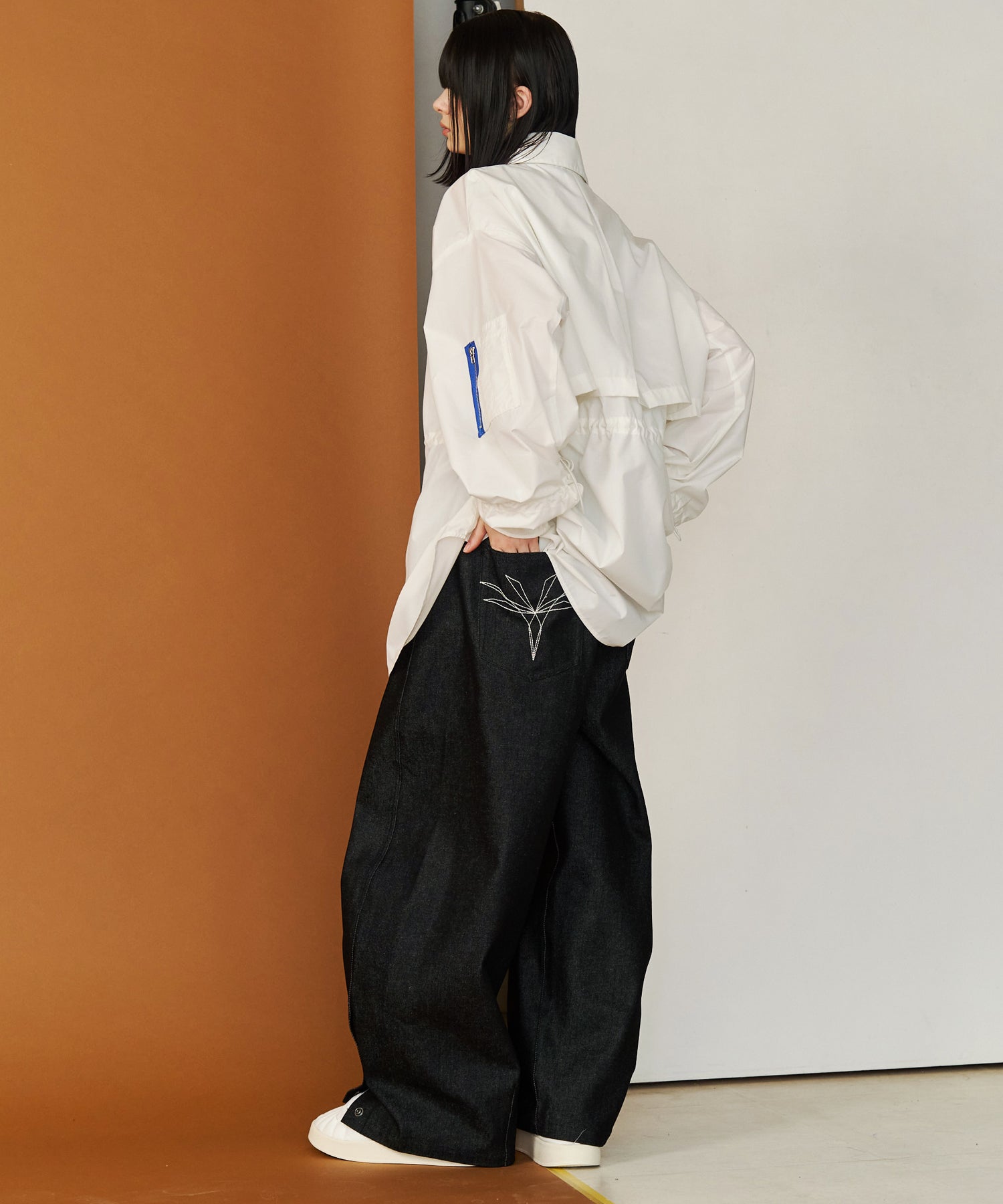 DENIM CURVE PANTS – seesew