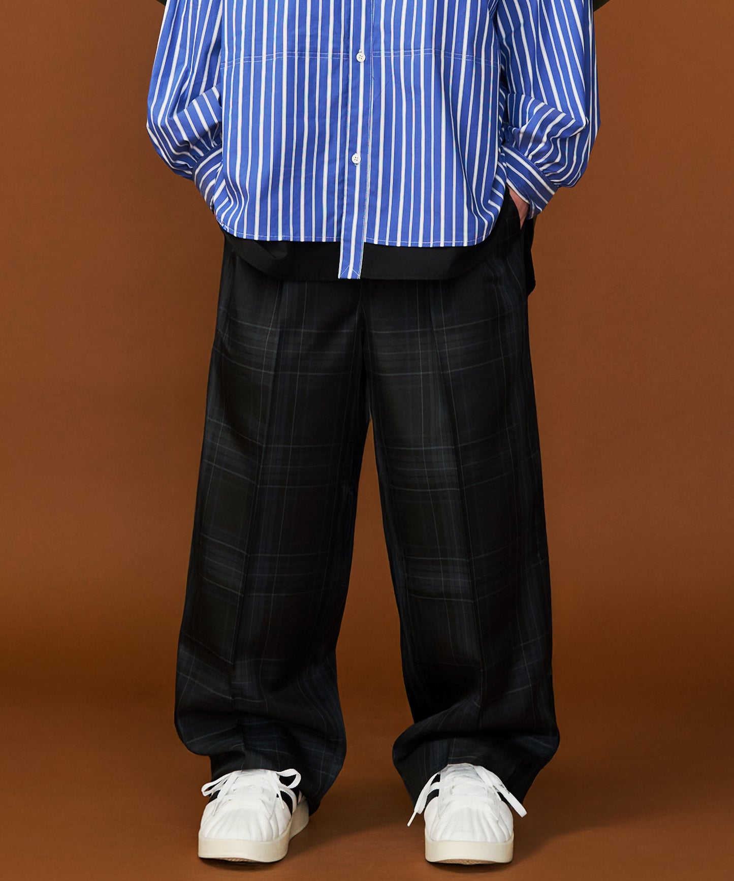 【予約商品】CHECK WIDE SLACKS