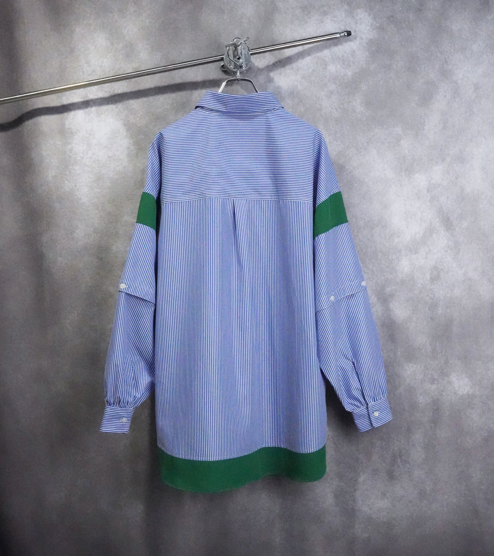 【SALE】BLOCKING 2WAY OVER SHIRTS （20%OFF）