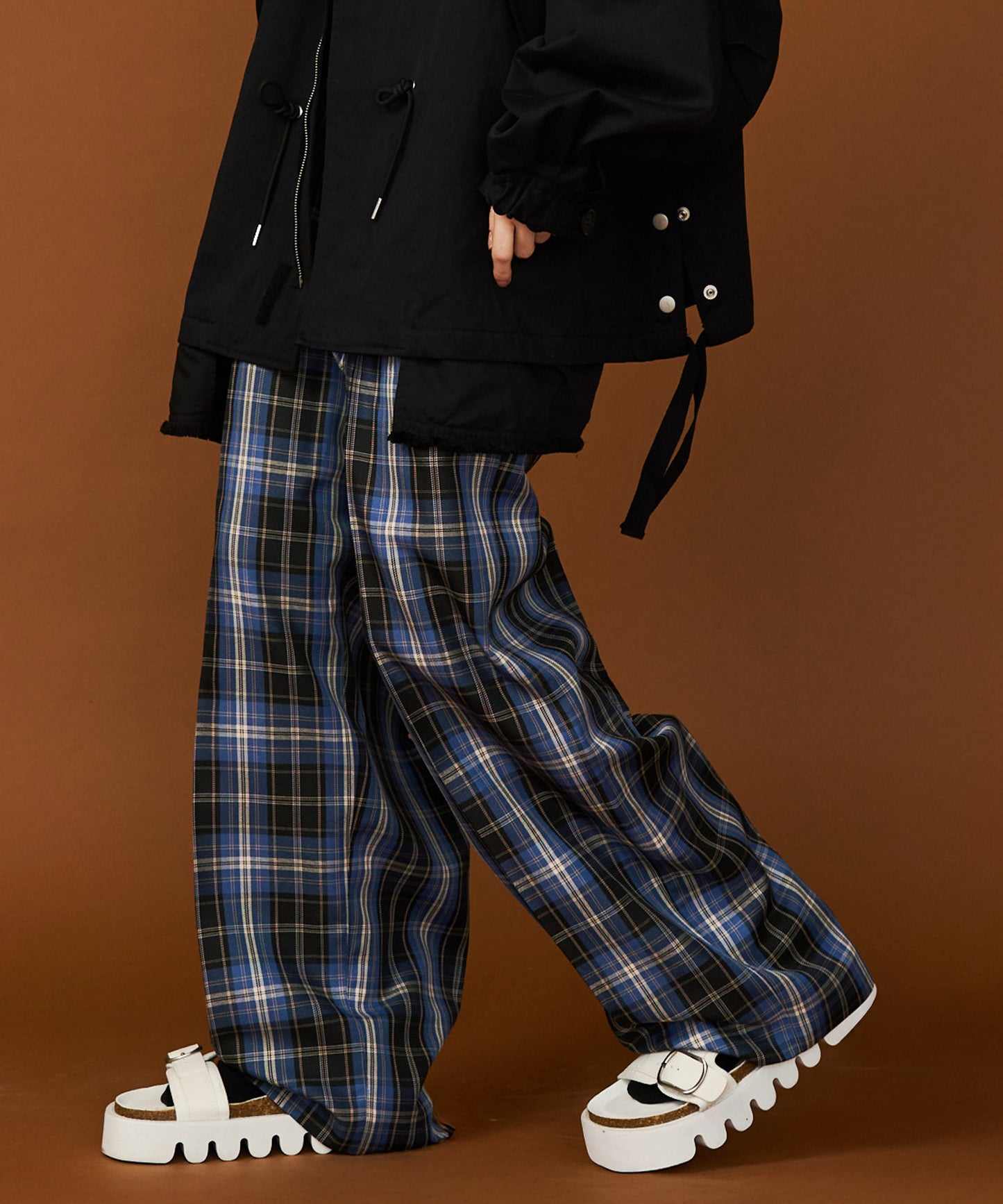 【予約商品】CHECK WIDE SLACKS