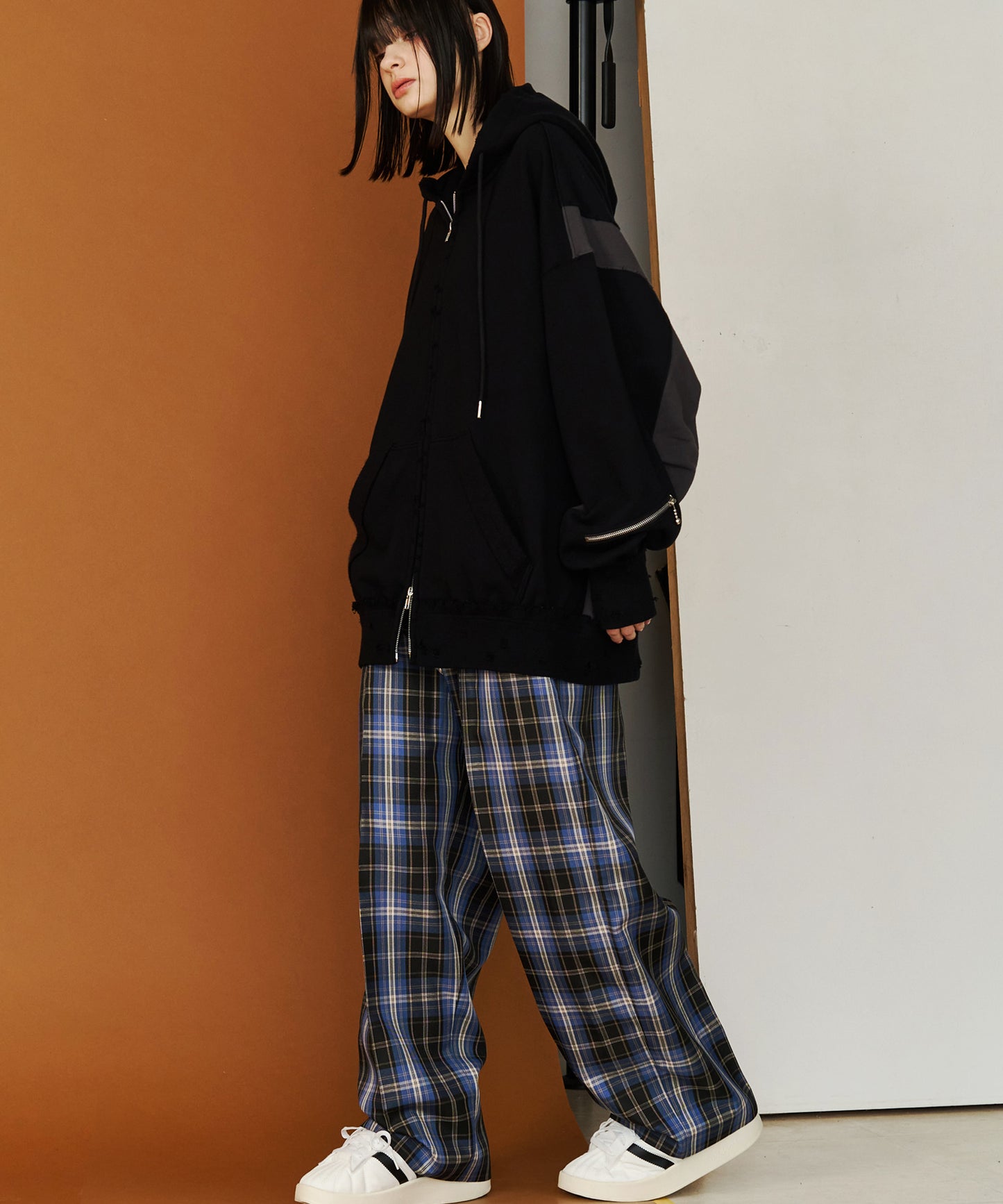 【予約商品】CHECK WIDE SLACKS