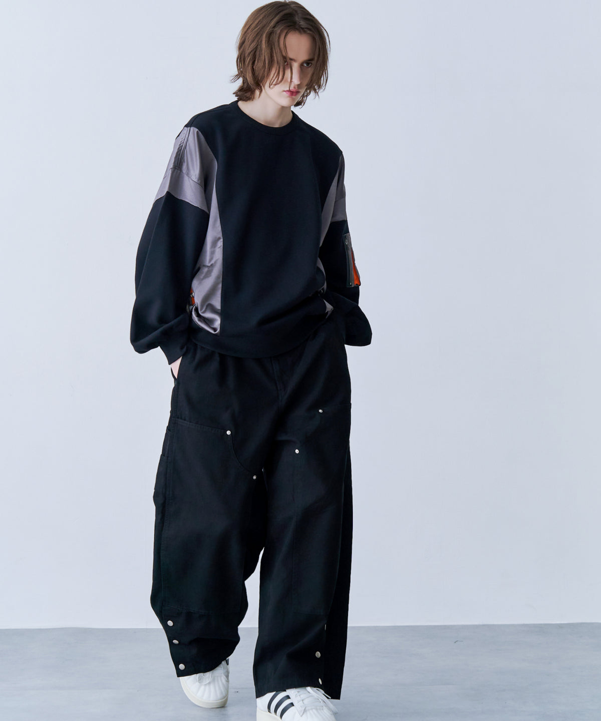 DOUBLE KNEE CURVE PANTS