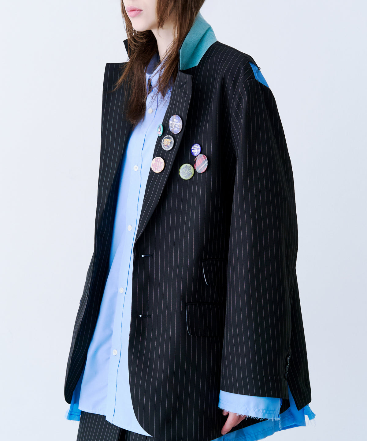 LAYERED TAILORED JACKET with BADGE