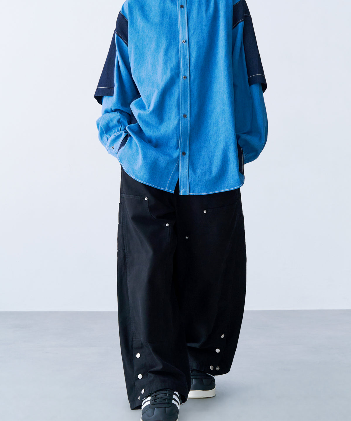 DOUBLE KNEE CURVE PANTS