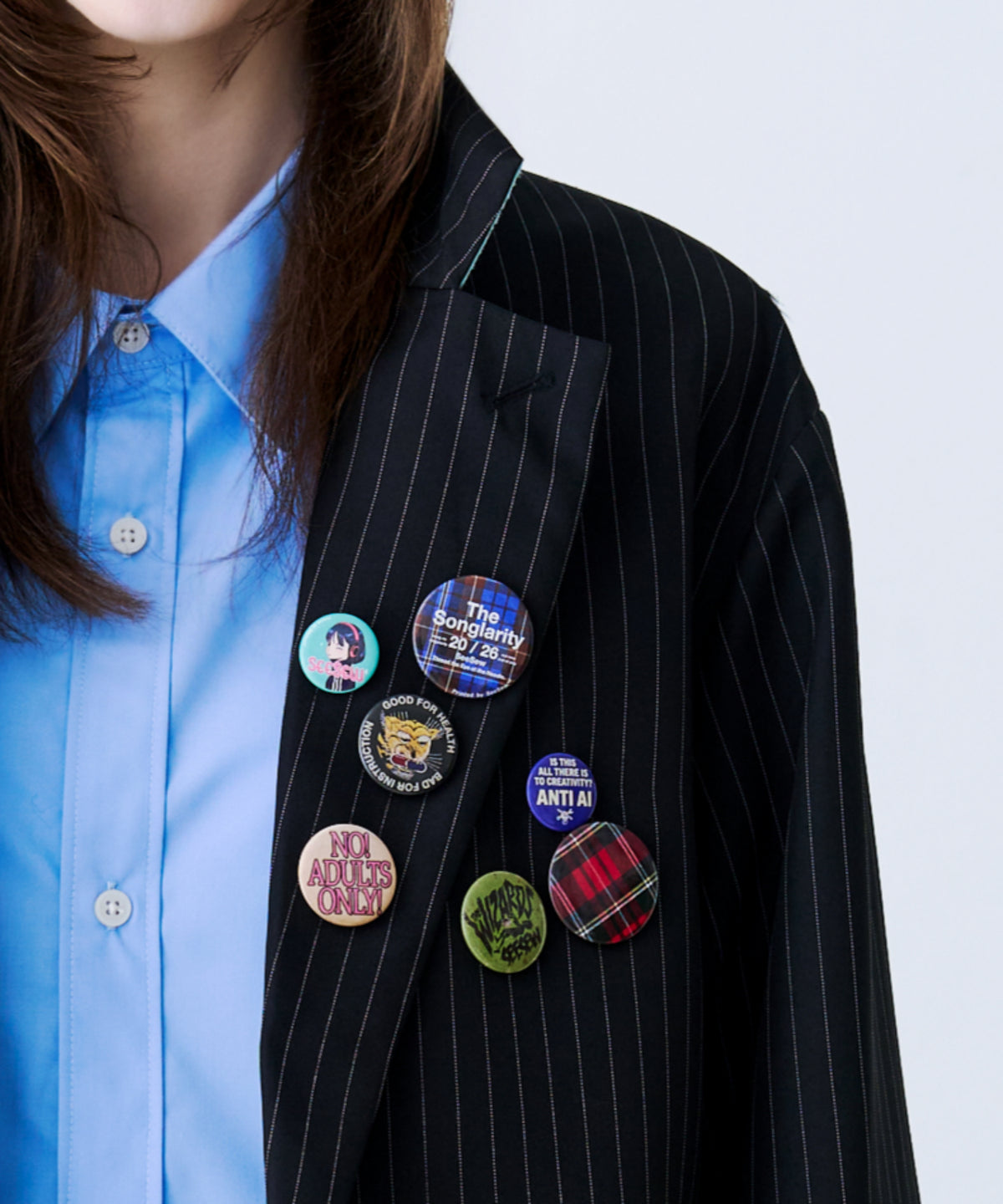 LAYERED TAILORED JACKET with BADGE