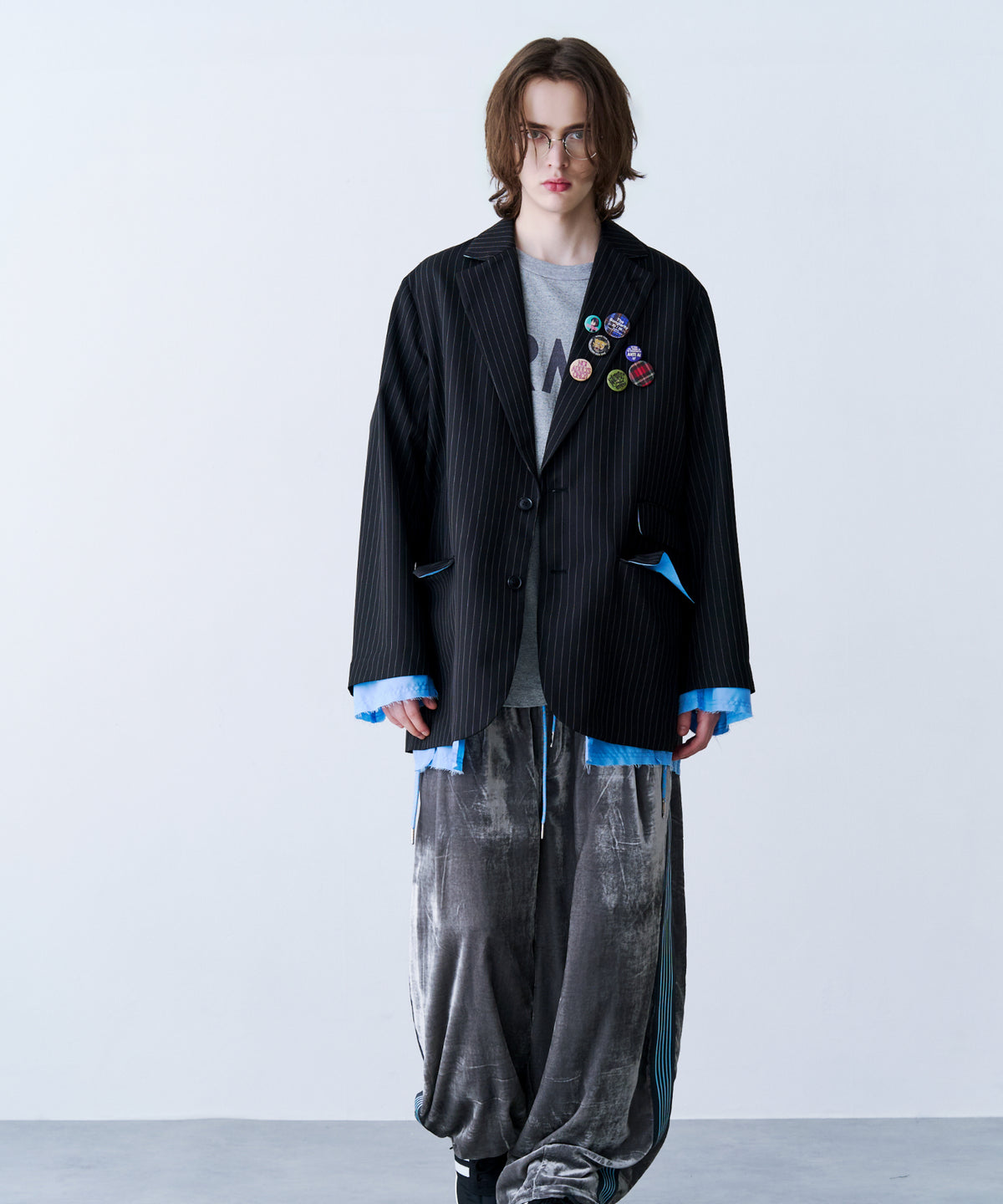 LAYERED TAILORED JACKET with BADGE