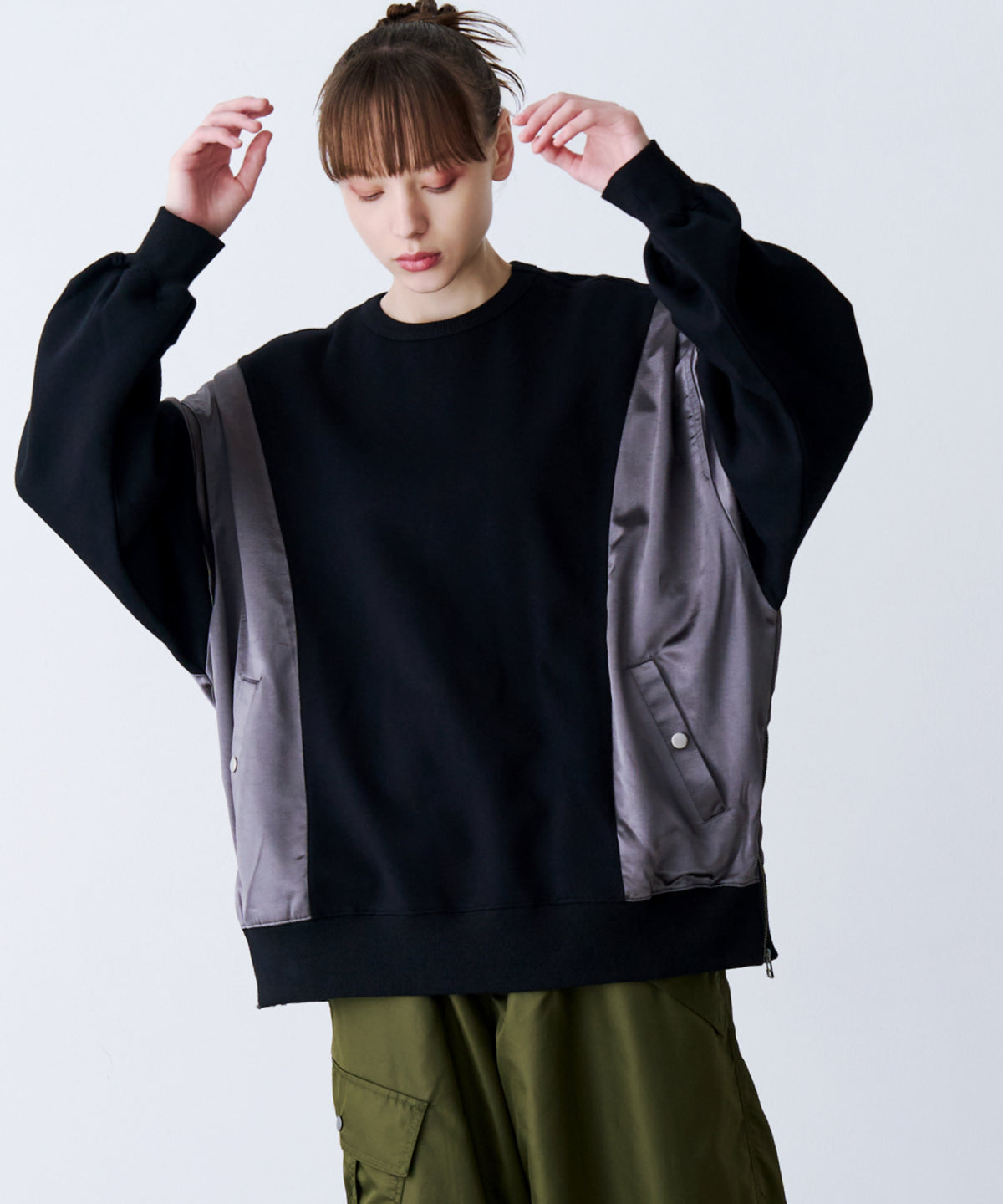 SATIN MIX MA-1 SWEAT