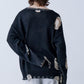 GRUNGE DAMAGE PRINT KNIT