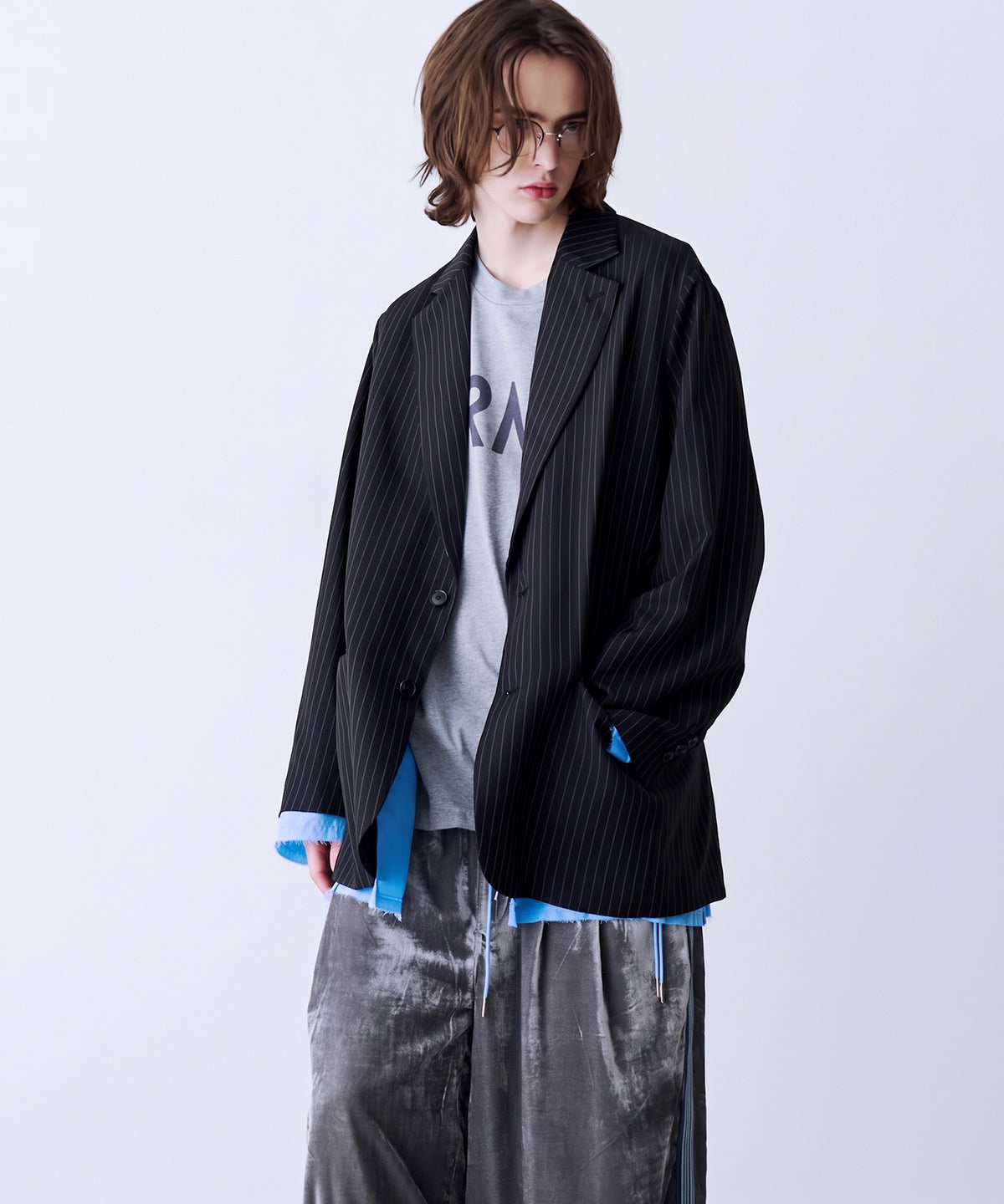 LAYERED TAILORED JACKET with BADGE
