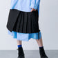 LAYERED PLEATS WRAP SKIRT
