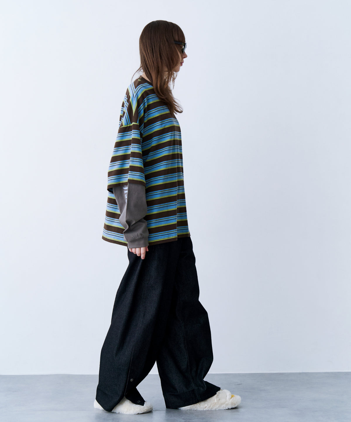 【一部予約】DENIM CURVE PANTS