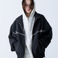 STRIPE MARKED BLOUSON with BADGE