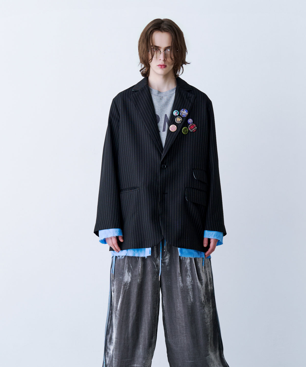 LAYERED TAILORED JACKET with BADGE