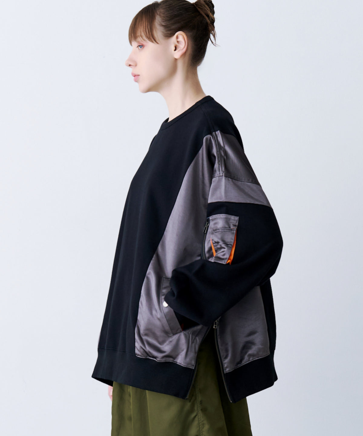 SATIN MIX MA-1 SWEAT