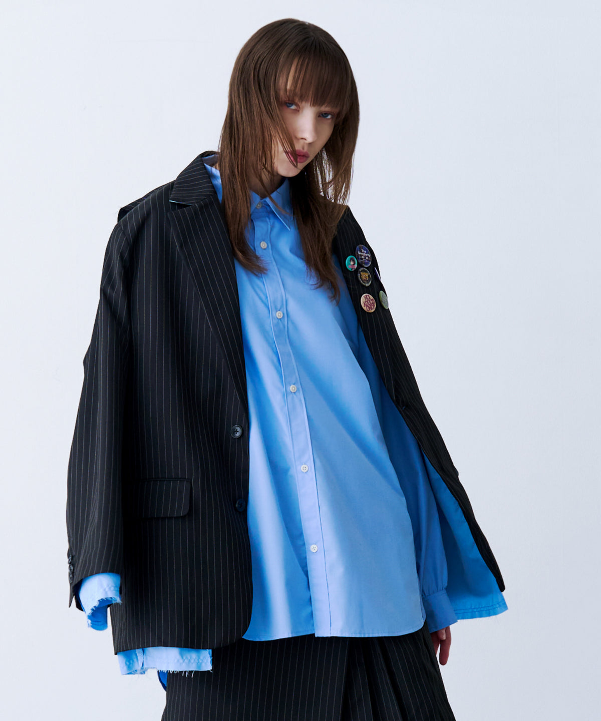 LAYERED TAILORED JACKET with BADGE