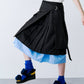 LAYERED PLEATS WRAP SKIRT