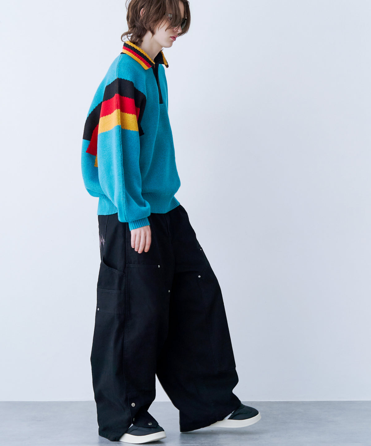 DOUBLE KNEE CURVE PANTS