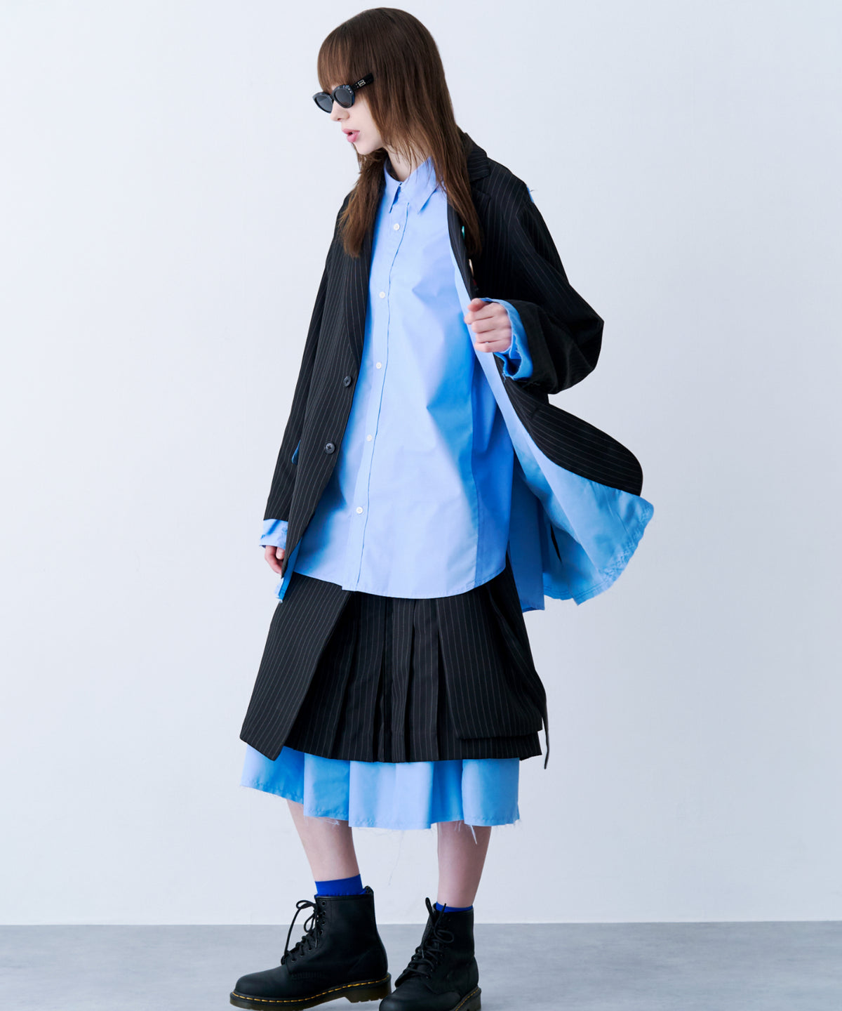 LAYERED TAILORED JACKET with BADGE