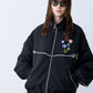 STRIPE MARKED BLOUSON with BADGE
