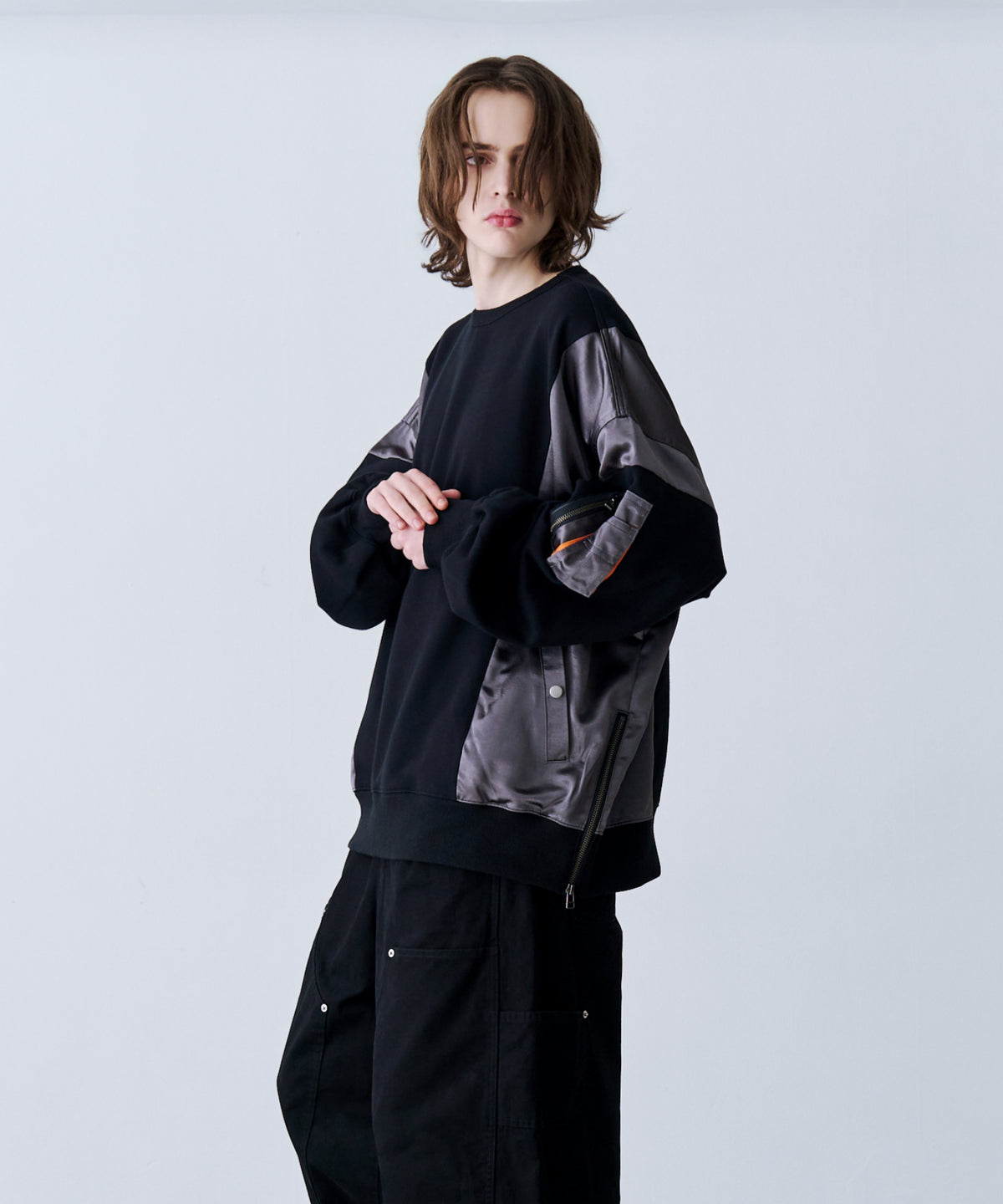 SATIN MIX MA-1 SWEAT