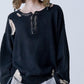 GRUNGE DAMAGE PRINT KNIT