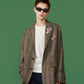 【一部再入荷】GRUNGE CHECK TAILORED JACKET  with BADGE