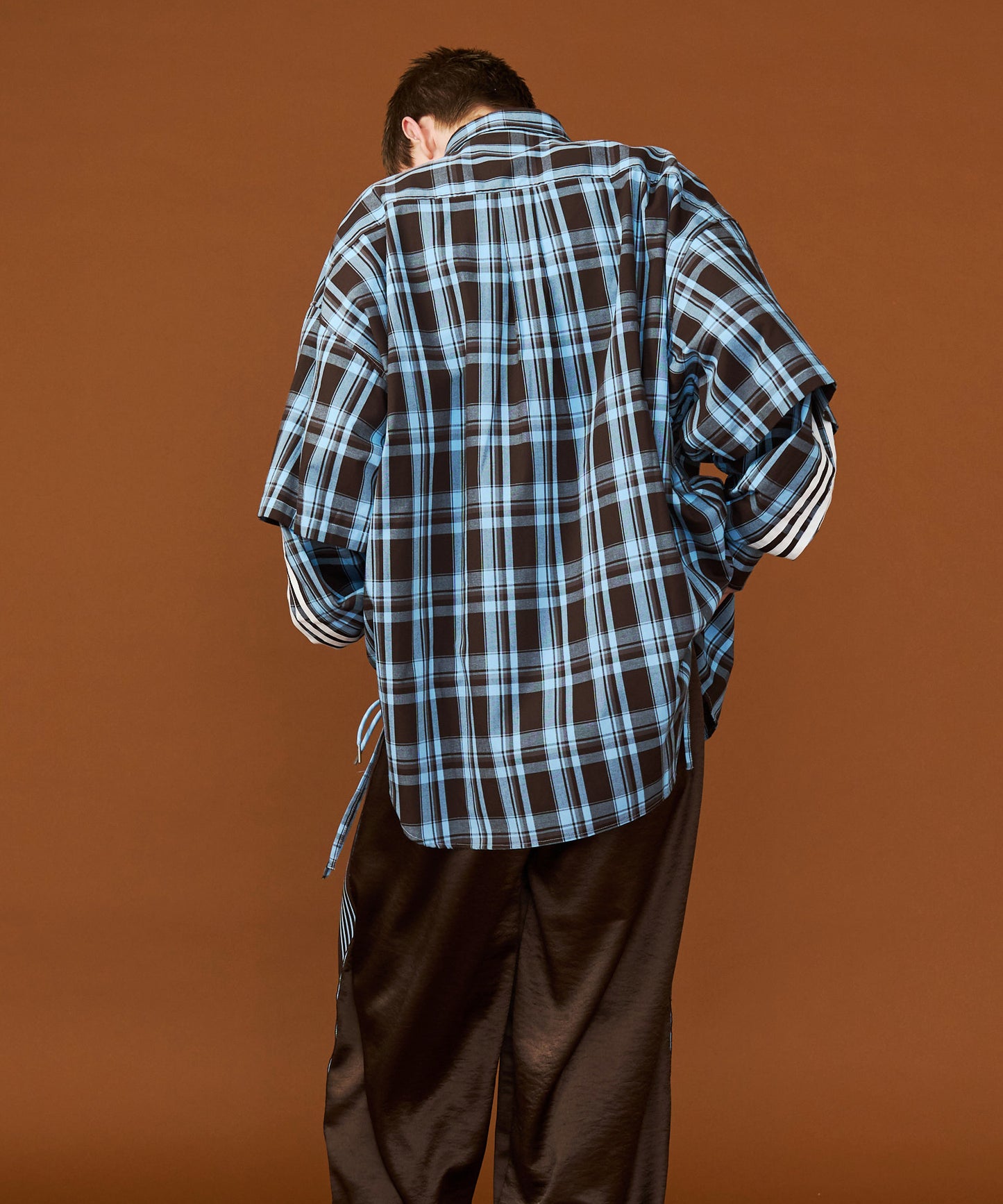 【予約商品】CHECK LINE OVER SHIRTS  with BADGE