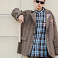 【予約商品】GRUNGE CHECK TAILORED JACKET  with BADGE