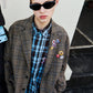 【予約商品】GRUNGE CHECK TAILORED JACKET  with BADGE