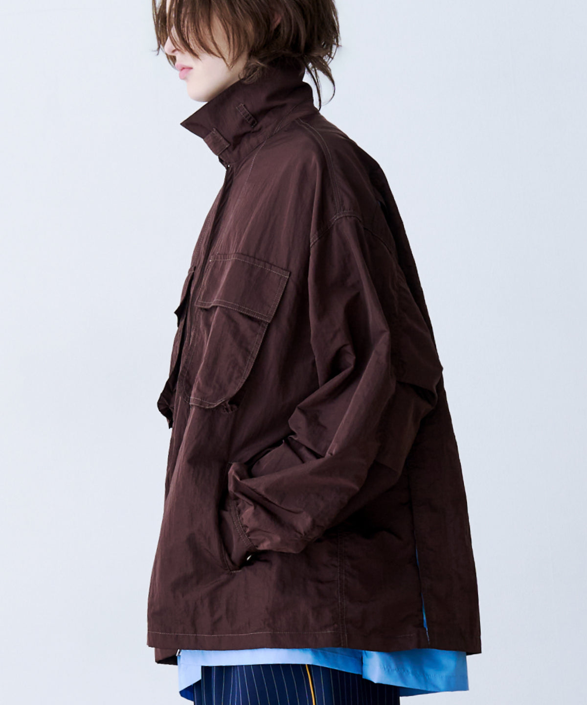 LAYERED ZIP SHIRT JACKET