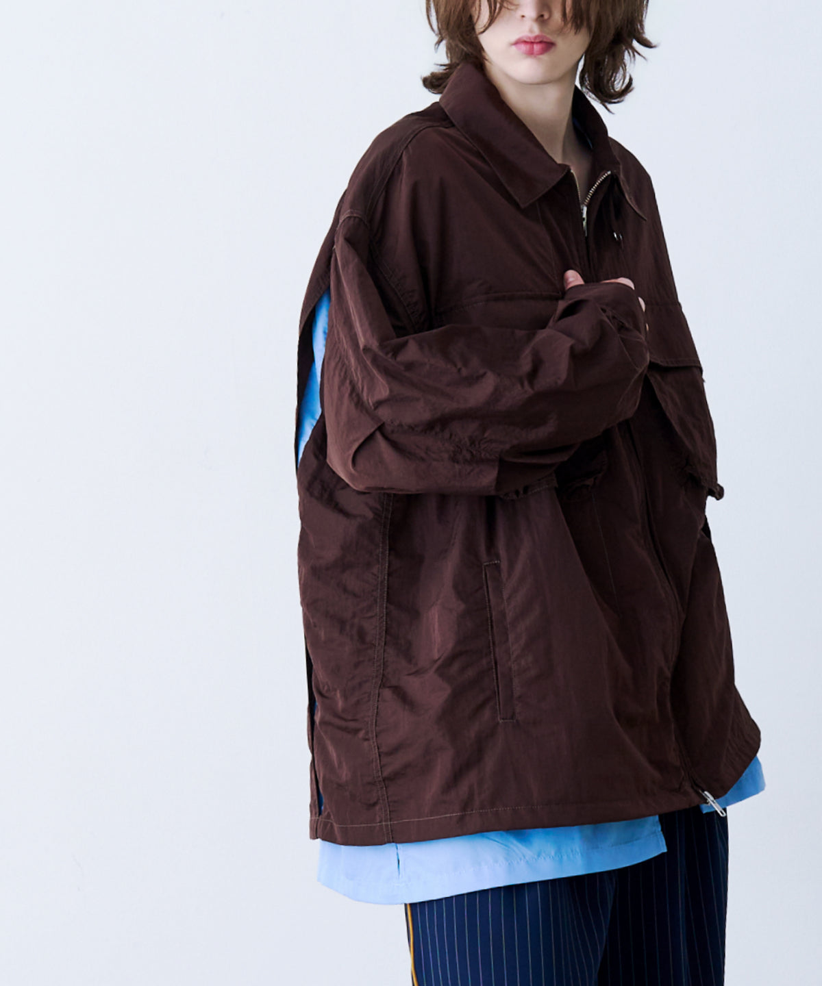 LAYERED ZIP SHIRT JACKET