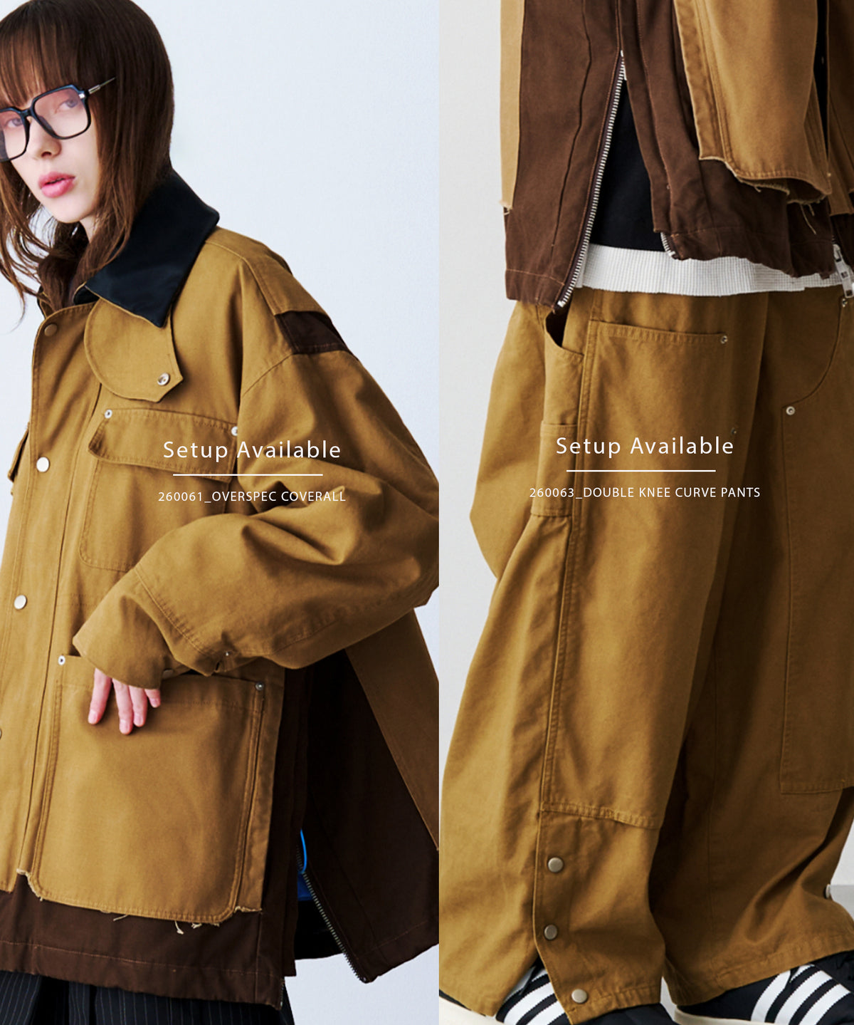 DOUBLE KNEE CURVE PANTS