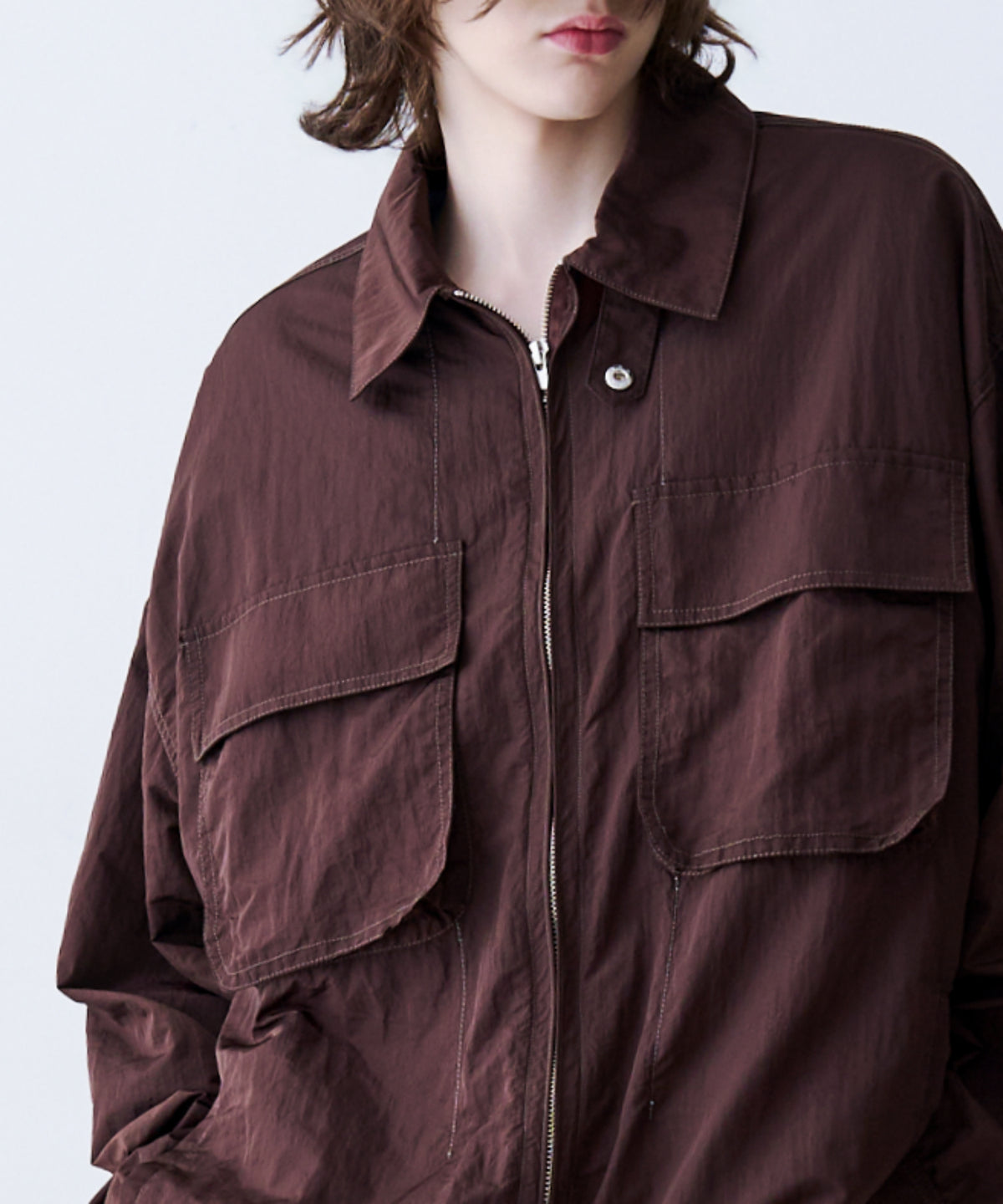 LAYERED ZIP SHIRT JACKET