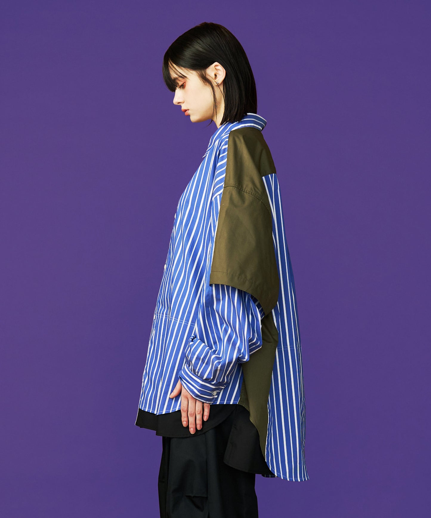 【予約商品】FAKE BLOCKING OVER SHIRTS