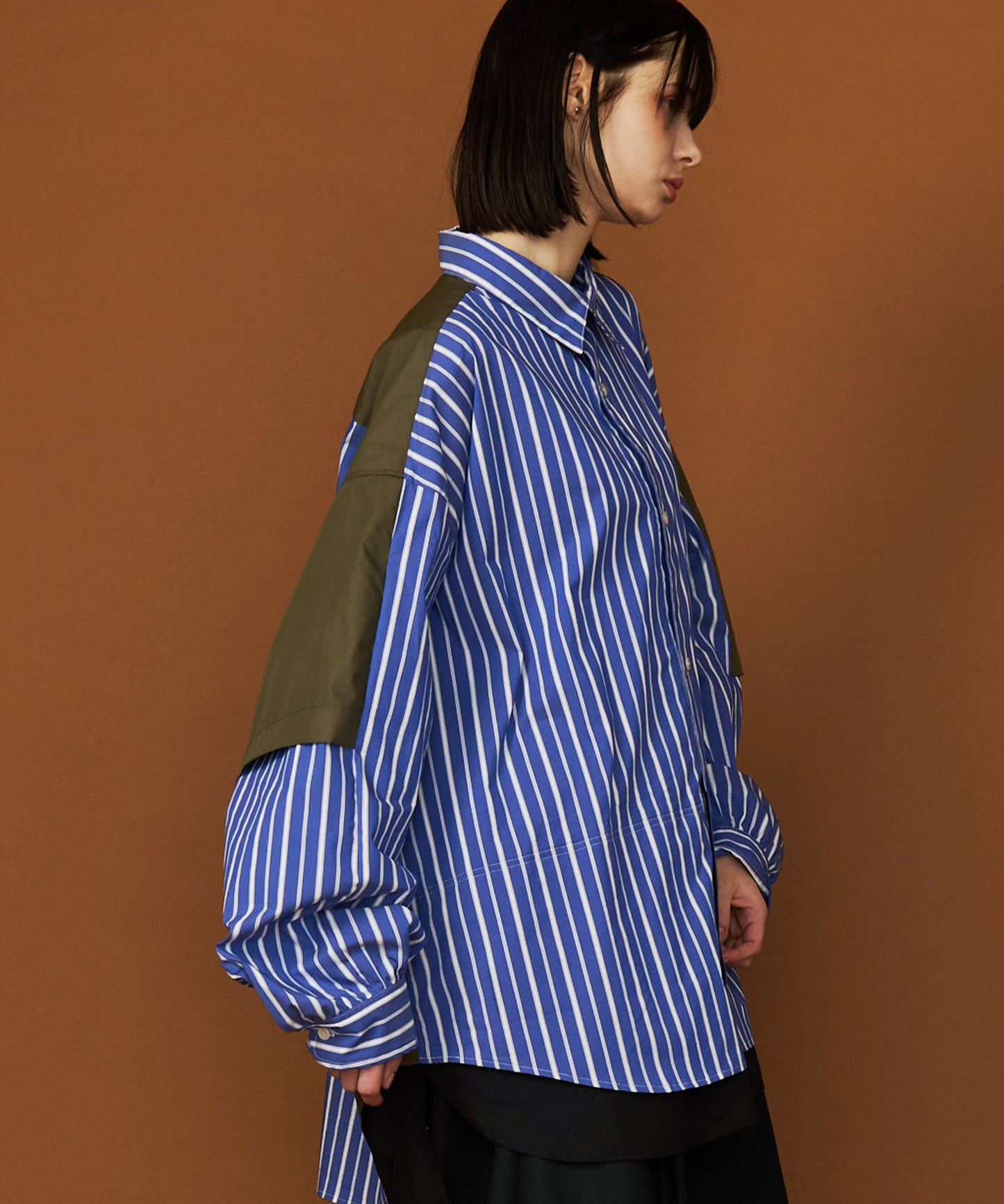 【予約商品】FAKE BLOCKING OVER SHIRTS