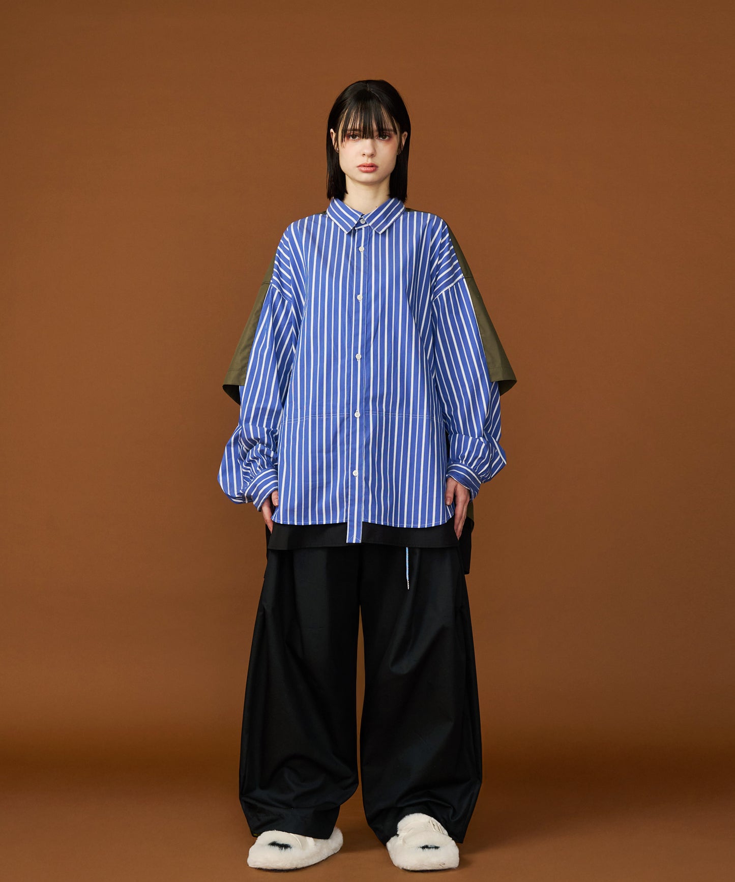 【予約商品】FAKE BLOCKING OVER SHIRTS