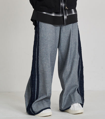 REVERSE DENIM WIDE PANTS