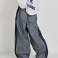 REVERSE DENIM WIDE PANTS