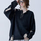 GRUNGE DAMAGE PRINT KNIT